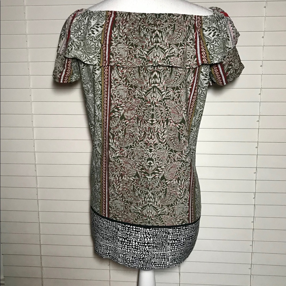 Dr2 Ruffle Shoulder Top Mixed Pattern - image 4